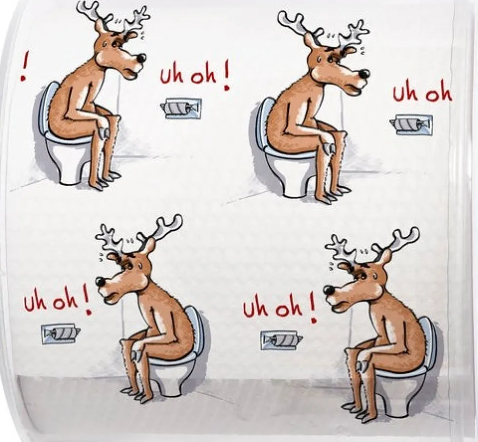 Paper + Design toiletpapier Kerst elk uh oh! 3-laags