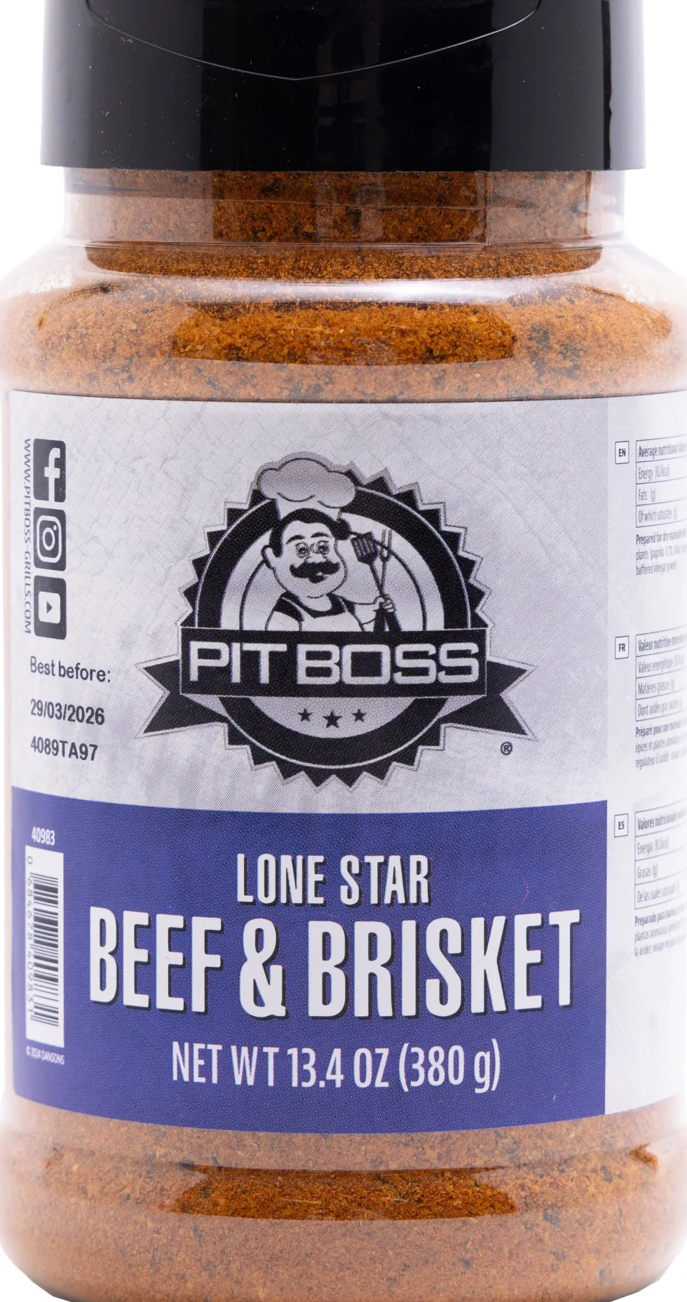 Pit Boss barbecue kruiden Lonestar Brisket & Beef 380 gr