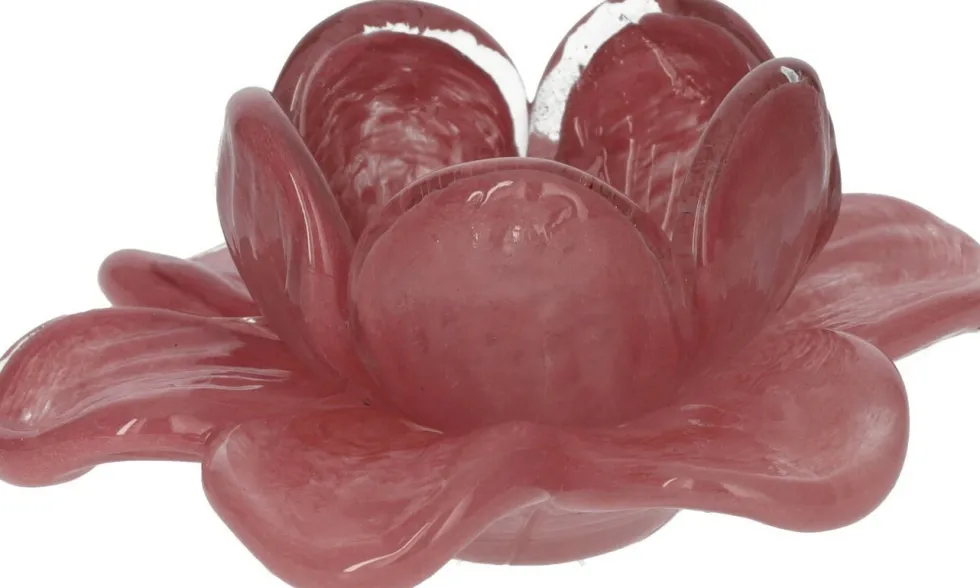 Plume Living waxinelichthouder Flore roze D 10,5 H 5 cm