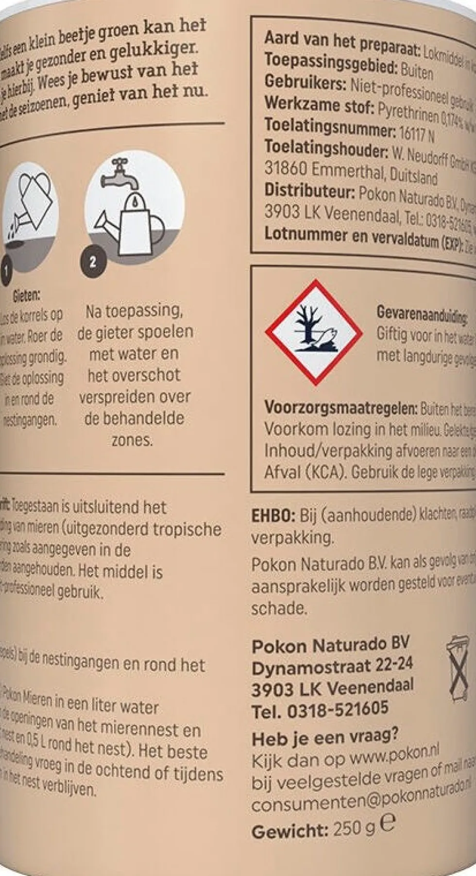 Pokon tegen mieren korrels 250 g