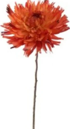 Pure kunstbloem Chrysant oranje H 56 cm