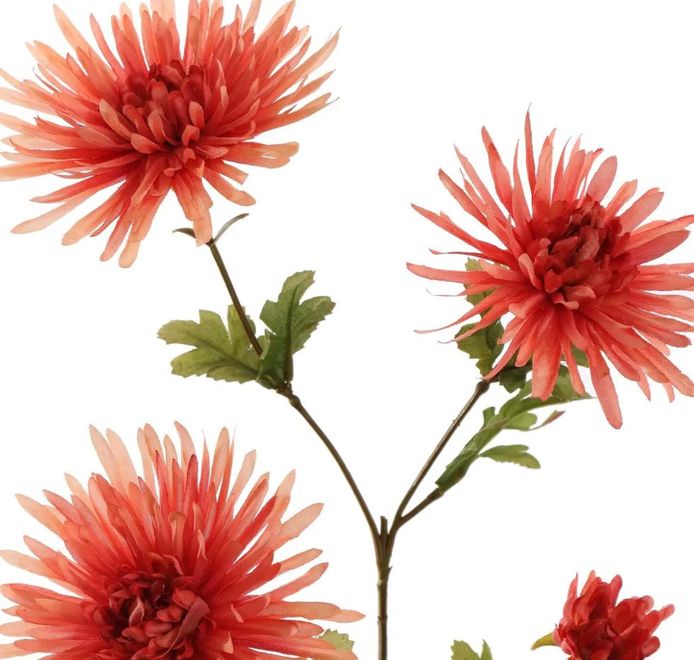 PURE kunstbloem Chrysant rood 65 cm