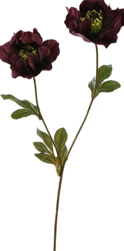 PURE kunstbloem Kerstroos paars 63 cm