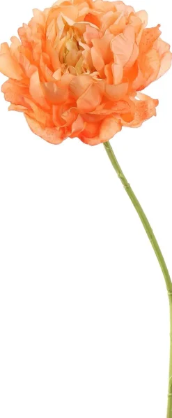 Pure kunstbloem Pioenroos oranje H 65 cm