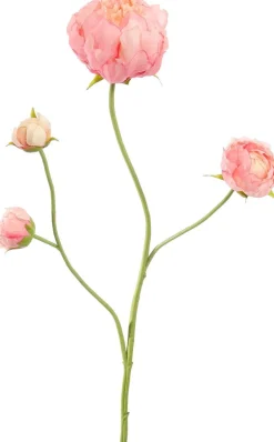 Pure kunstbloem Pioenroos roze H 66 cm