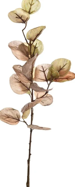 Pure kunsttak Eucalyptus groen / roze H 60 cm