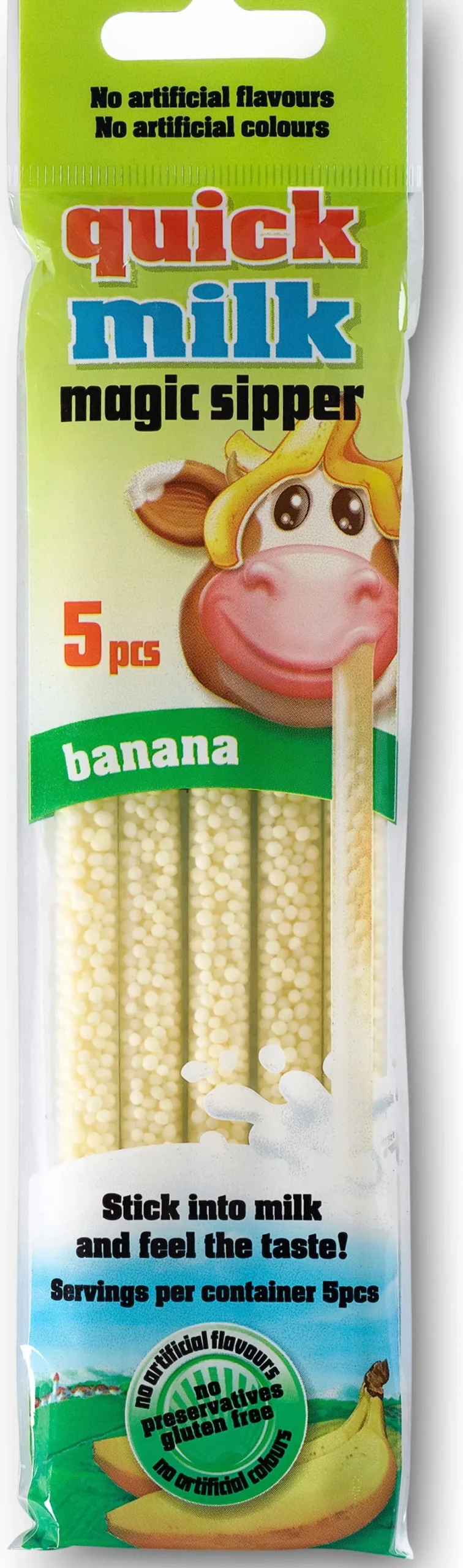 Quick Milk melkdrankrietje Banana 5 stuks