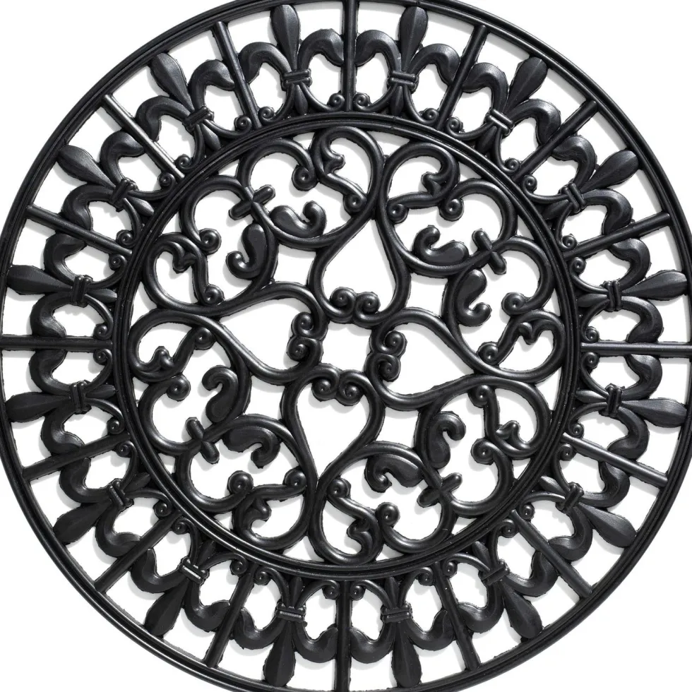 Rubbermat Antiek French Lily zwart D 60 H 60 cm