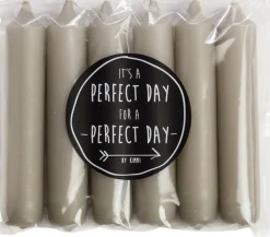 Rustik Lys dinerkaars Cadeau taupe 5 uur 6 stuks