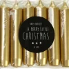 Rustik Lys dinerkaars Cadeau goud 5 uur 6 stuks
