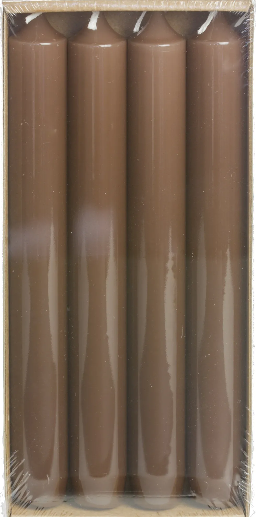 Rustik Lys dinerkaars Gloss bruin 8 uur 4 stuks