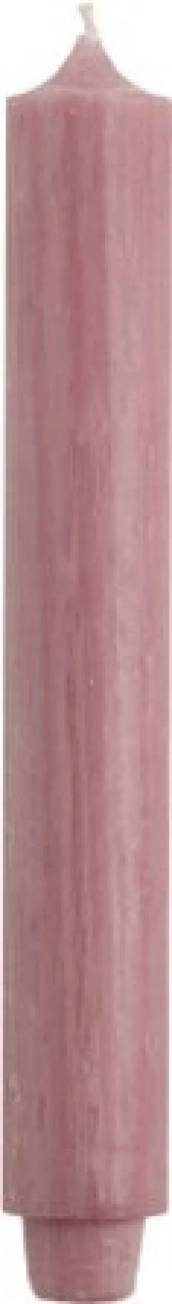 Rustik Lys dinerkaars roze 21 uur D 3,2 H 30 cm