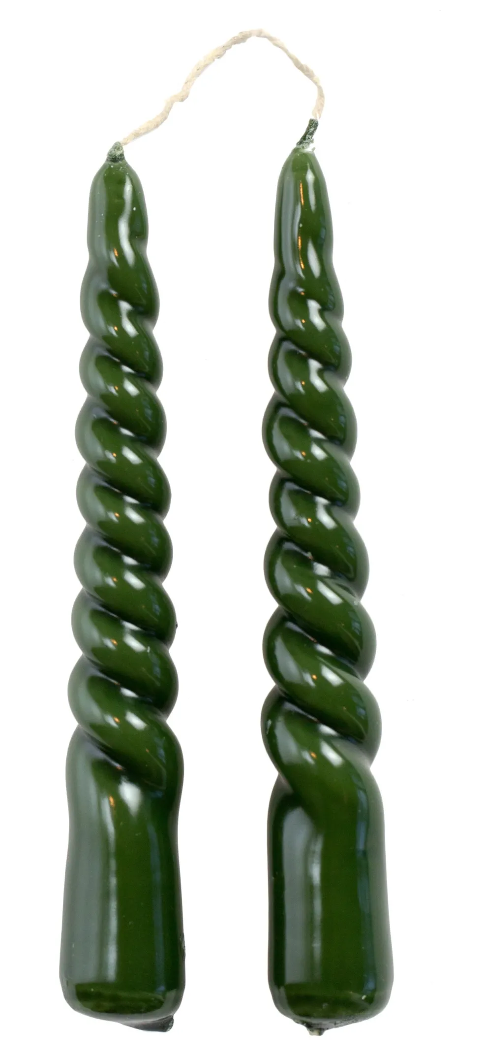 Rustik Lys dinerkaars Swirl mini groen 4 uur 2 stuks