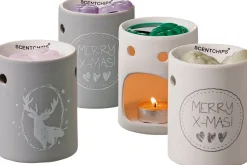 ScentChips geurbrander Xmas Rendier grijs 9 x 9 x 11 cm