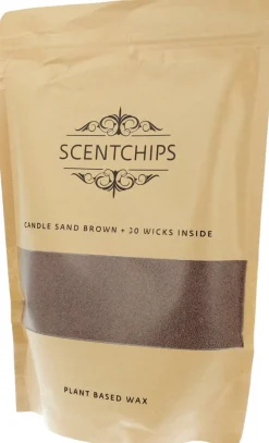 Scentchips kaarsenzand bruin 500g