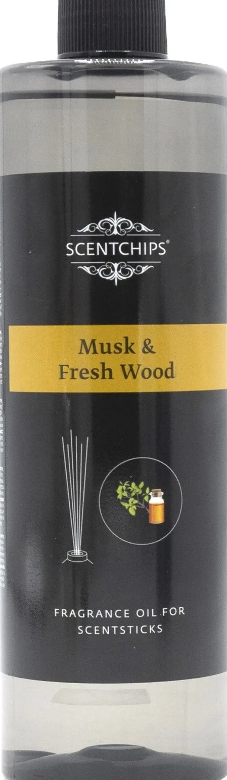 Scentchips navulling geurstokjes Musk & Freshwood 400 ml