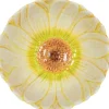 Schaal Flower geel D 14 H 7 cm