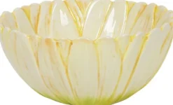 Schaal Flower geel D 14 H 7 cm