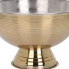 Schaal op voet rvs goud D 39 H 24 cm