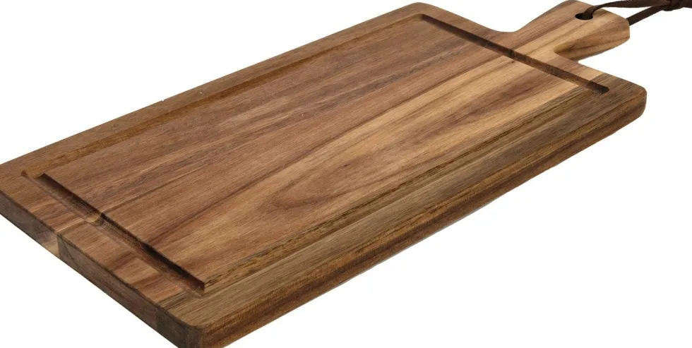 Serveerplank Lana bruin acaciahout 37 x 17 x 1,5 cm