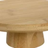 Serveerplank op voet naturel D 20 H 7 cm