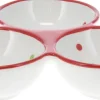 Serveerschaal Peperkoek wit 3-vaks D 19 H 4,3 cm