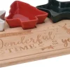 Serveerset Kerst 4 wit / rood / groen 4-delig