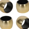 Servetring goud 4,5 x 4,5 x 3,5 cm 4 stuks