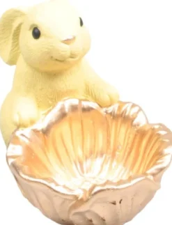 SID decoratieschaal Bunco haasje geel 16,5 x 11,5 x 13 cm