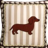 Sierkussen Teckel beige / bruin 45 x 45 x 8 cm