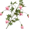 Silk-ka kunstbloem Abutilon roze H 98 cm
