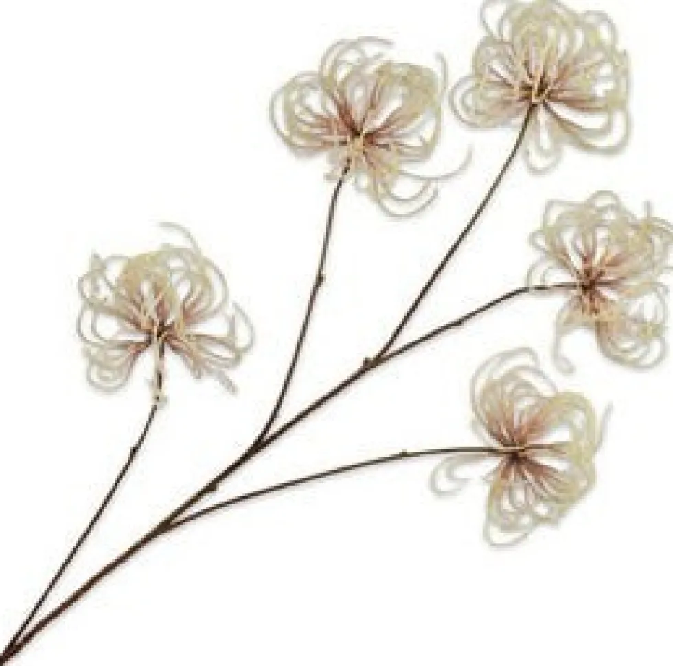 Silk-ka kunstbloem Bosrank wit H 50 cm