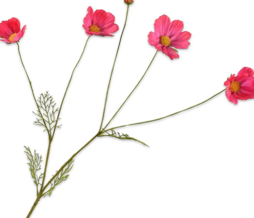 Silk-ka kunstbloem Cosmea donkerroze H 92 cm