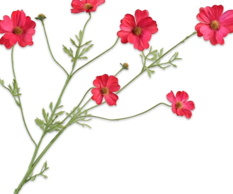 Silk-ka kunstbloem Cosmea rozerood H 77 cm