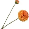 Silk-ka kunstbloem Dahlia oranje H 73 cm