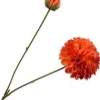Silk-ka kunstbloem Dahlia rood H 73 cm