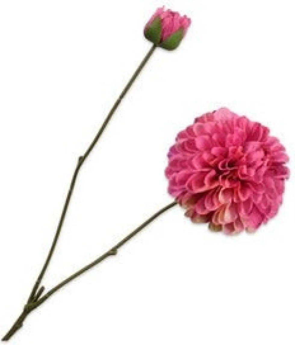 Silk-ka kunstbloem Dahlia roze H 73 cm