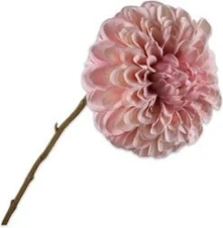Silk-ka kunstbloem Dahlia zalm H 74 cm
