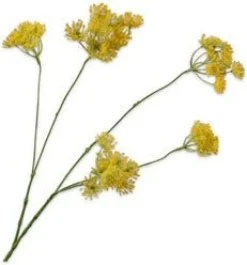 Silk-ka kunstbloem Dille geel H 83 cm