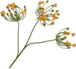 Silk-ka kunstbloem Dille oranje H 83 cm