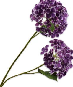 Silk-ka kunstbloem Hortensia paars / wit H 82 cm