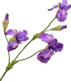 Silk-ka kunstbloem Iris paars H 102 cm