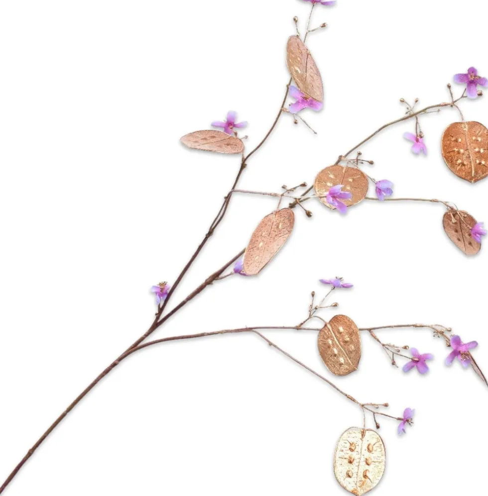 Silk-ka kunstbloem Judaspenning goud H 75 cm