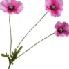 Silk-ka kunstbloem Klaproos lichtroze H 81 cm