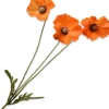 Silk-ka kunstbloem Klaproos oranje H 81 cm