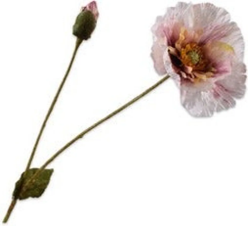 Silk-ka kunstbloem Klaproos roze H 74 cm