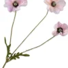 Silk-ka kunstbloem Klaproos roze H 81 cm