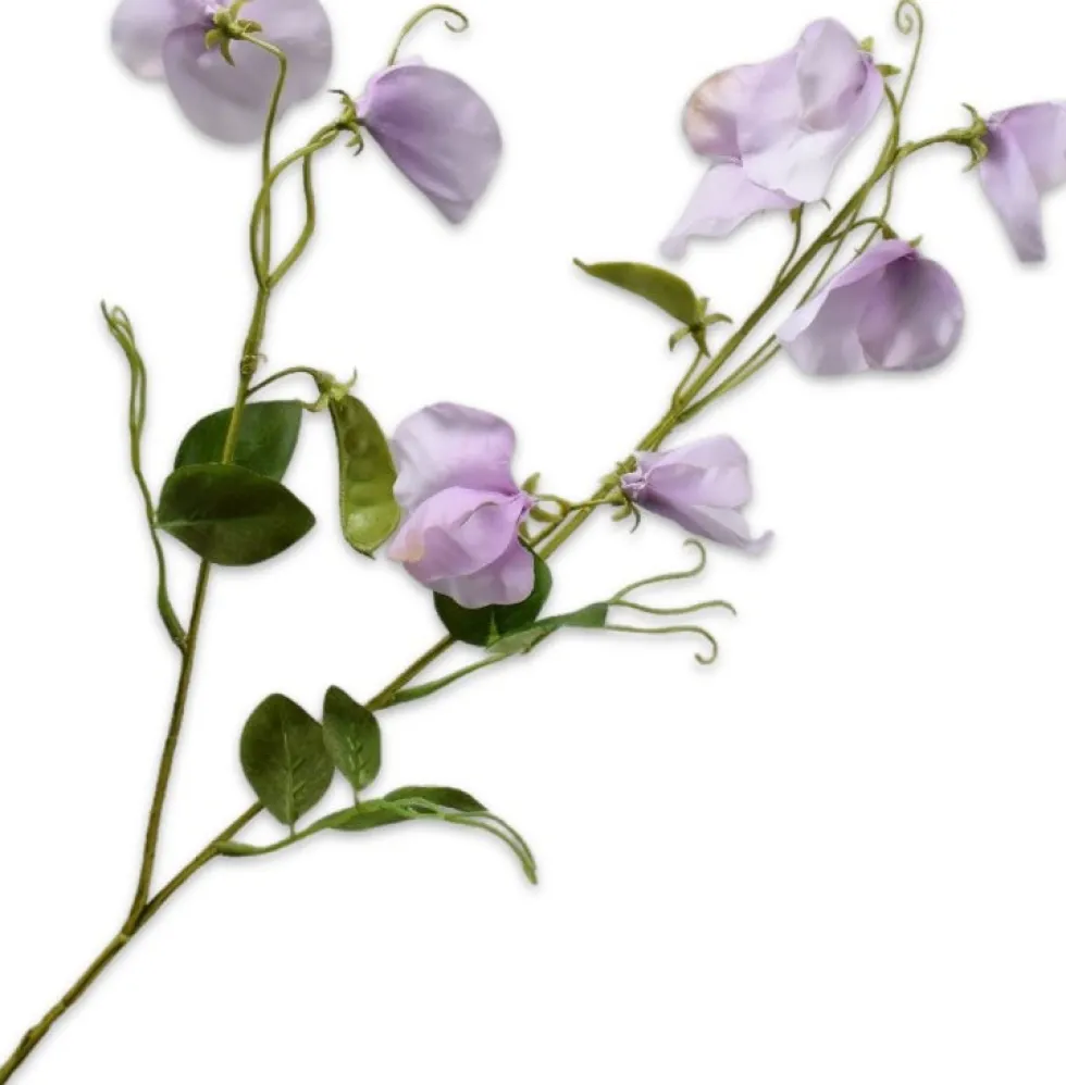 Silk-ka kunstbloem Lathyrus paars H 61 cm