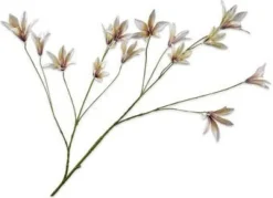 Silk-ka kunstbloem Lelie wit / geel H 114 cm
