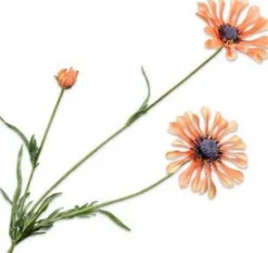 Silk-ka kunstbloem Margriet oranje H 66 cm